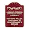 Signmission Tow Zone Assigned Parking Spaces on These Premises Violators Will Be Towed Away at Ve, BU-1824-22797 A-DES-BU-1824-22797 - alternate 1